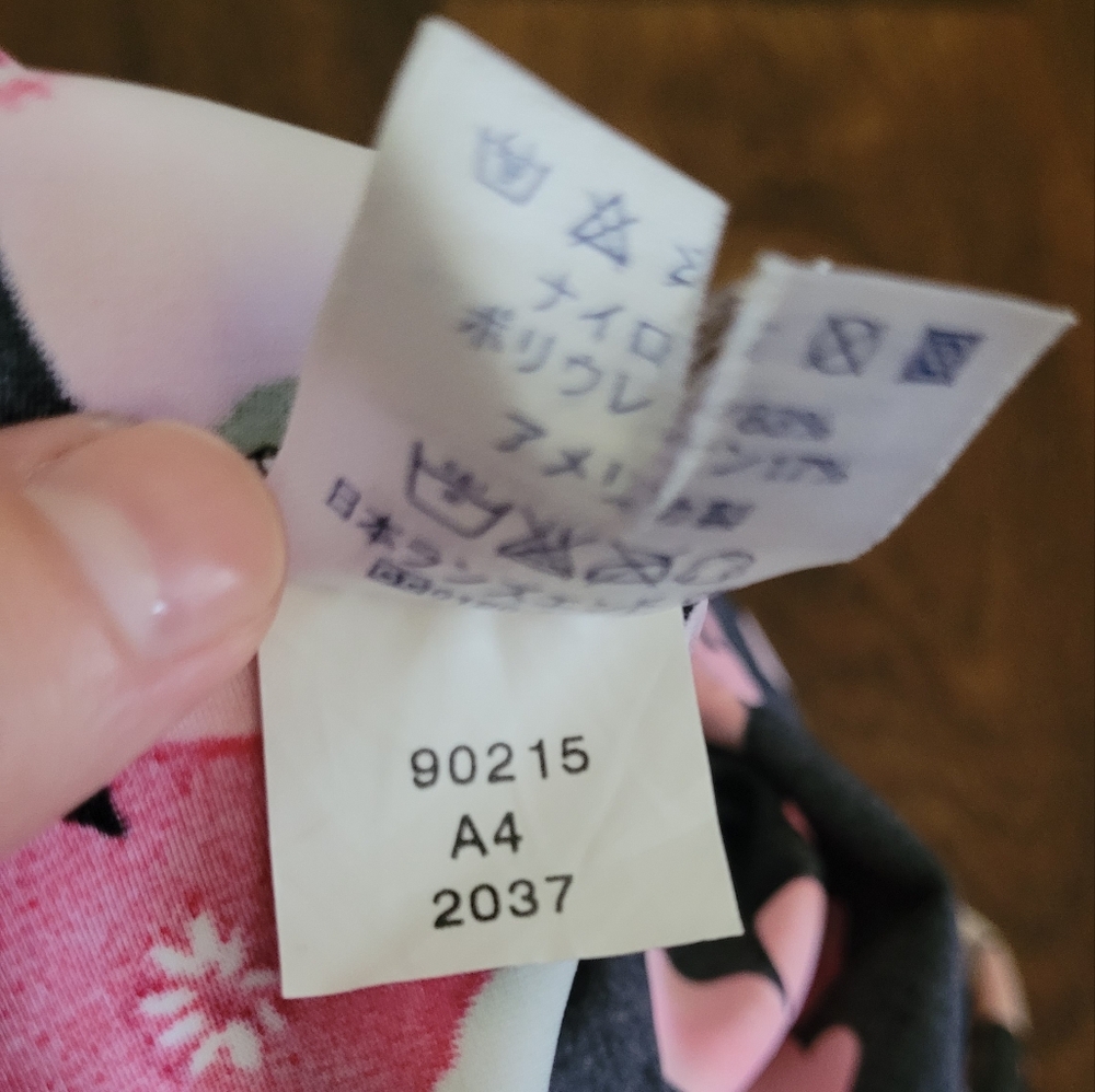 Lands' End Lined Floral Tankini Top, Women's 16 Regular, Black with Pink Floral - Picture 5 of 8